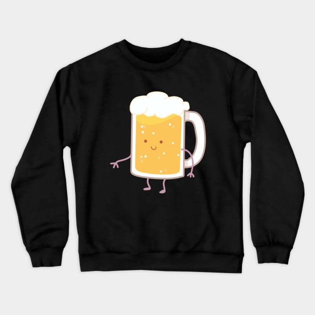 Cute Beer Mug Crewneck Sweatshirt by artbypond